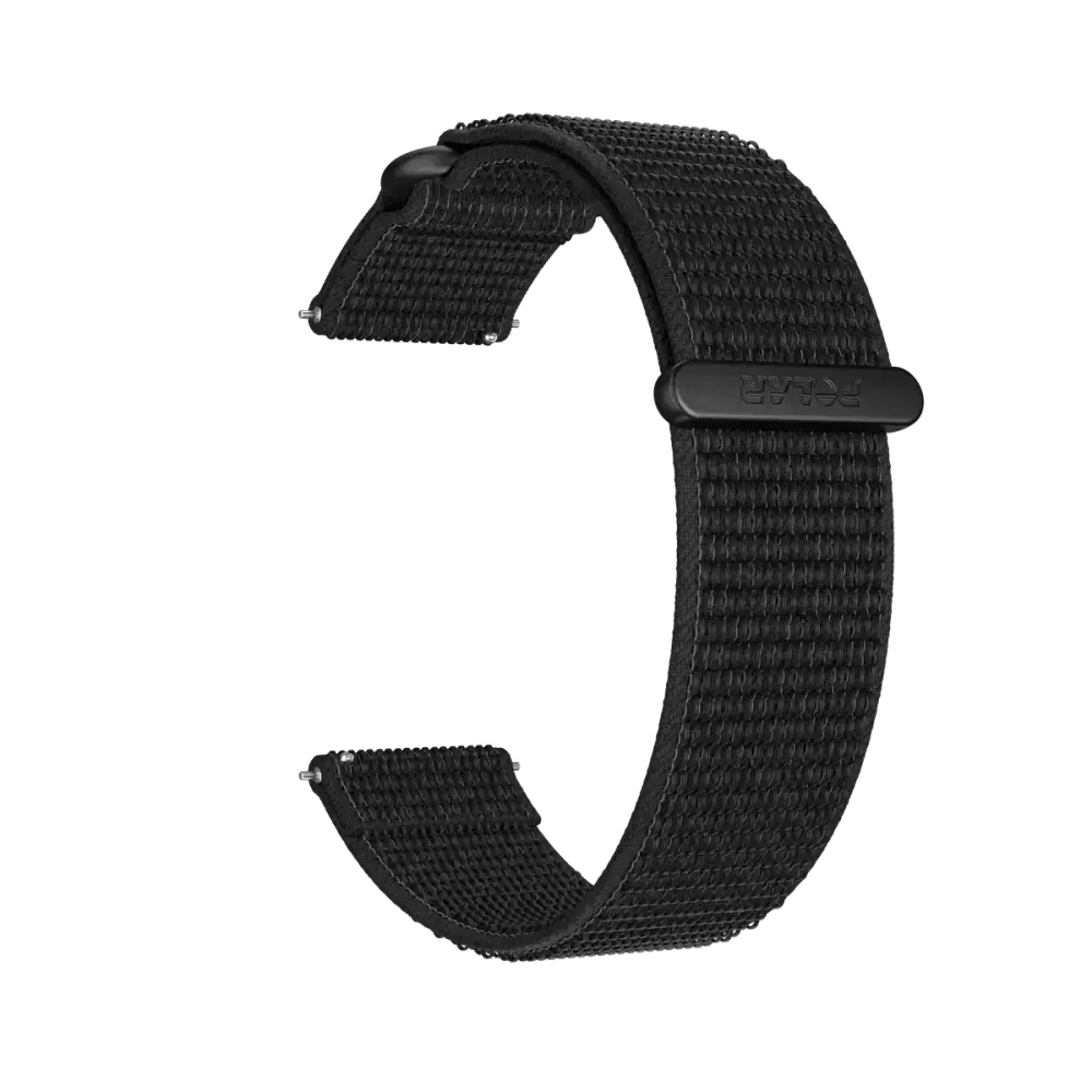 Polar Hook and Loop Nylon Wristband, 22mm black